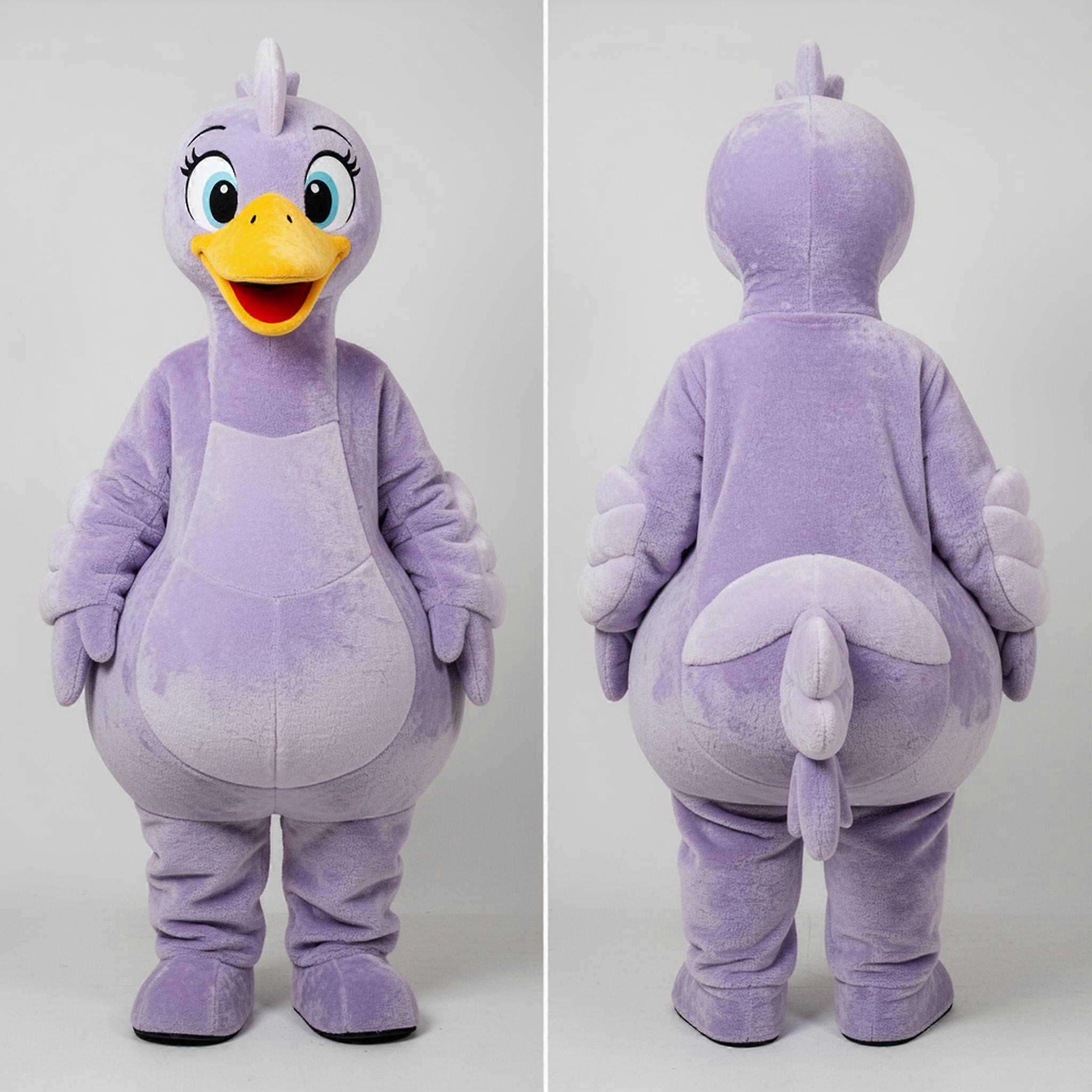 MASTICOT Lavender Velvety Swan Mascot