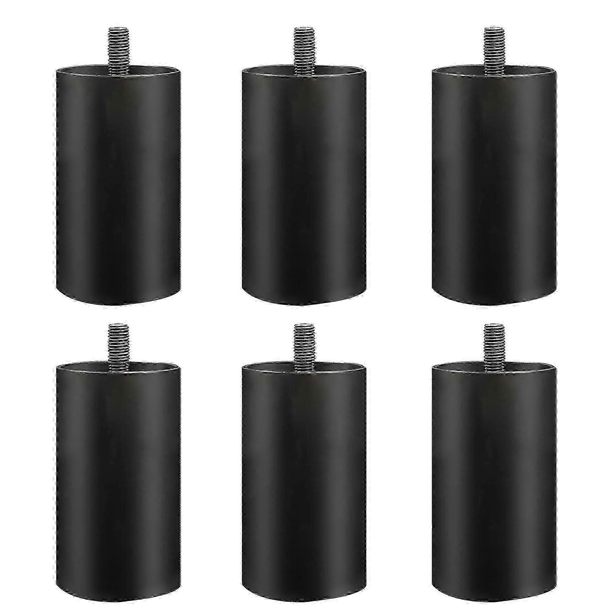 Adjustable Bed Frame Legs 6 Pcs 3.4 Inch M8 Thread Nonslip Base Integrated Washer Compatible with Fixed Bed Frames for Height Increase