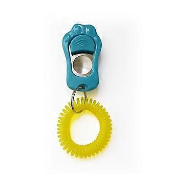 1pcs Dog Training Sound Piece Adjustable Training Clicker Plastic Dogs Trainer Pet Foot Print