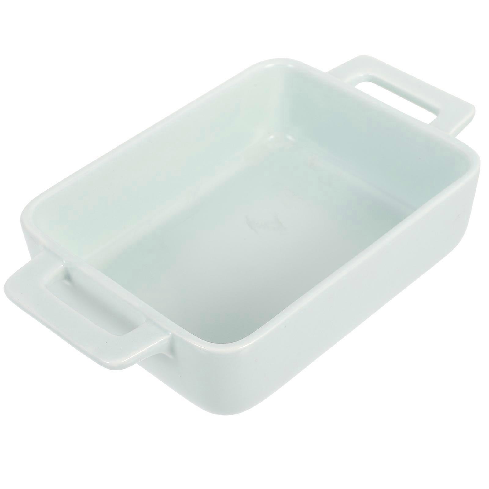 Green Ceramic Cake Tray for Kitchen 1Pcs Multipurpose Bread Pan