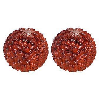 Yellow Rosewood Balls for Hand Exercise 2Pcs Pack