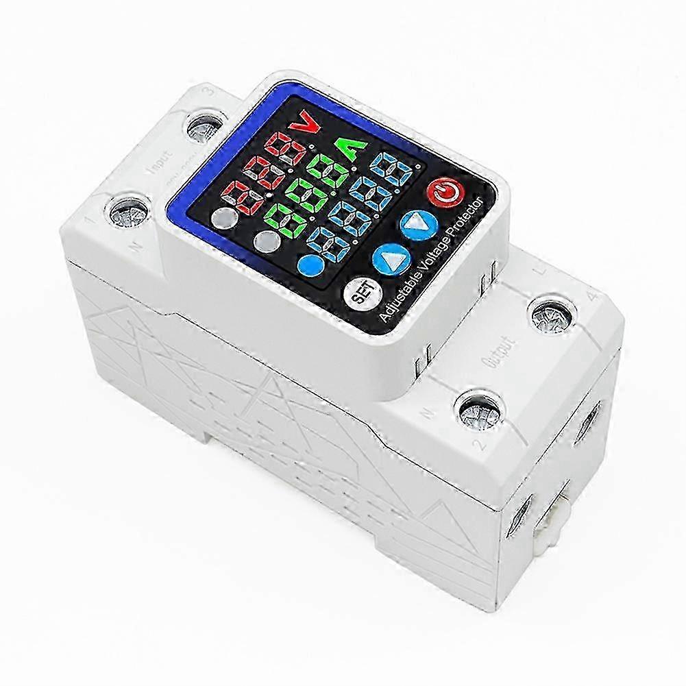 63A Power Consumption KWH Meter Single Phase Adjust over Under Current and Voltage Protective Device Protector Relay