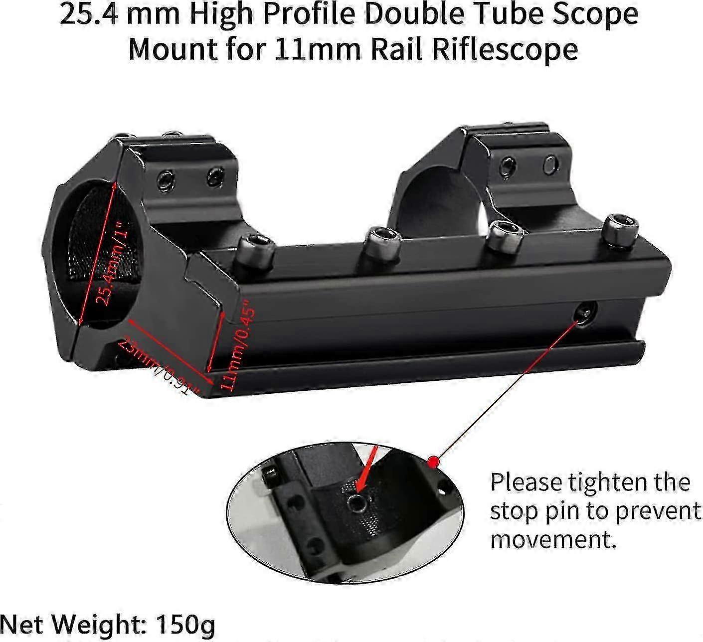 Aluminum 25.4mm High Profile Scope Rings