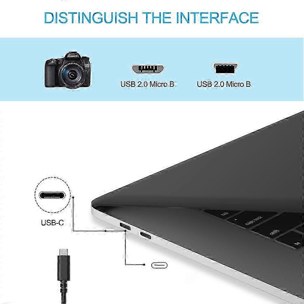 Angled USB C To Micro Cable Short Type OTG Power Sync Compatible With