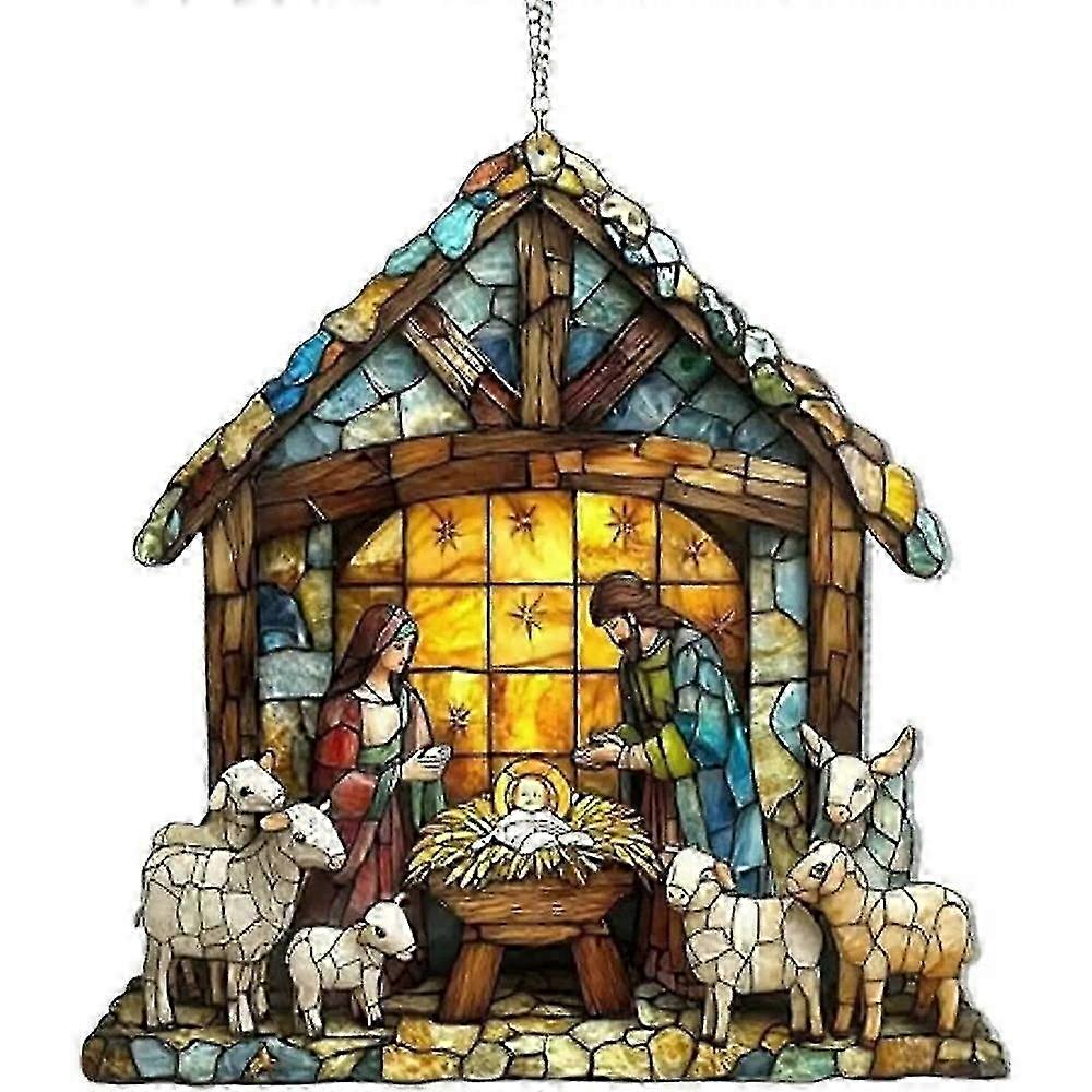 Nativity Theme Acrylic Suncatcher