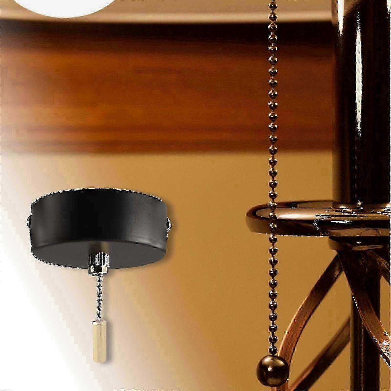 Iron Pull Cord Light Switch Silver