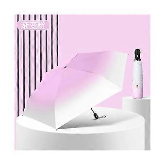 Compact Travel Umbrella with Automatic OneTouch Open, WindResistant UVBlocking Design for Women Gradient Pink