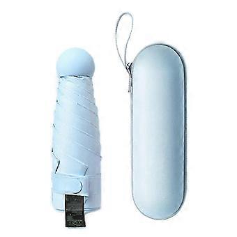 Ultra-Light Foldable Six-Bone Sun Umbrella with Box, UV Protection and Rain Dual Purpose, Compact Travel Umbrella for Women and Girls, 96cm Diameter