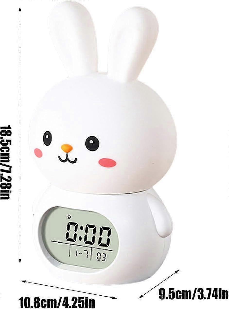 Rechargeable Bunny Night Light Alarm Clock