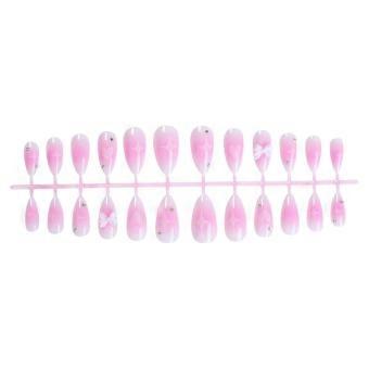 24 Pcs Love Star Almond Press On Nails