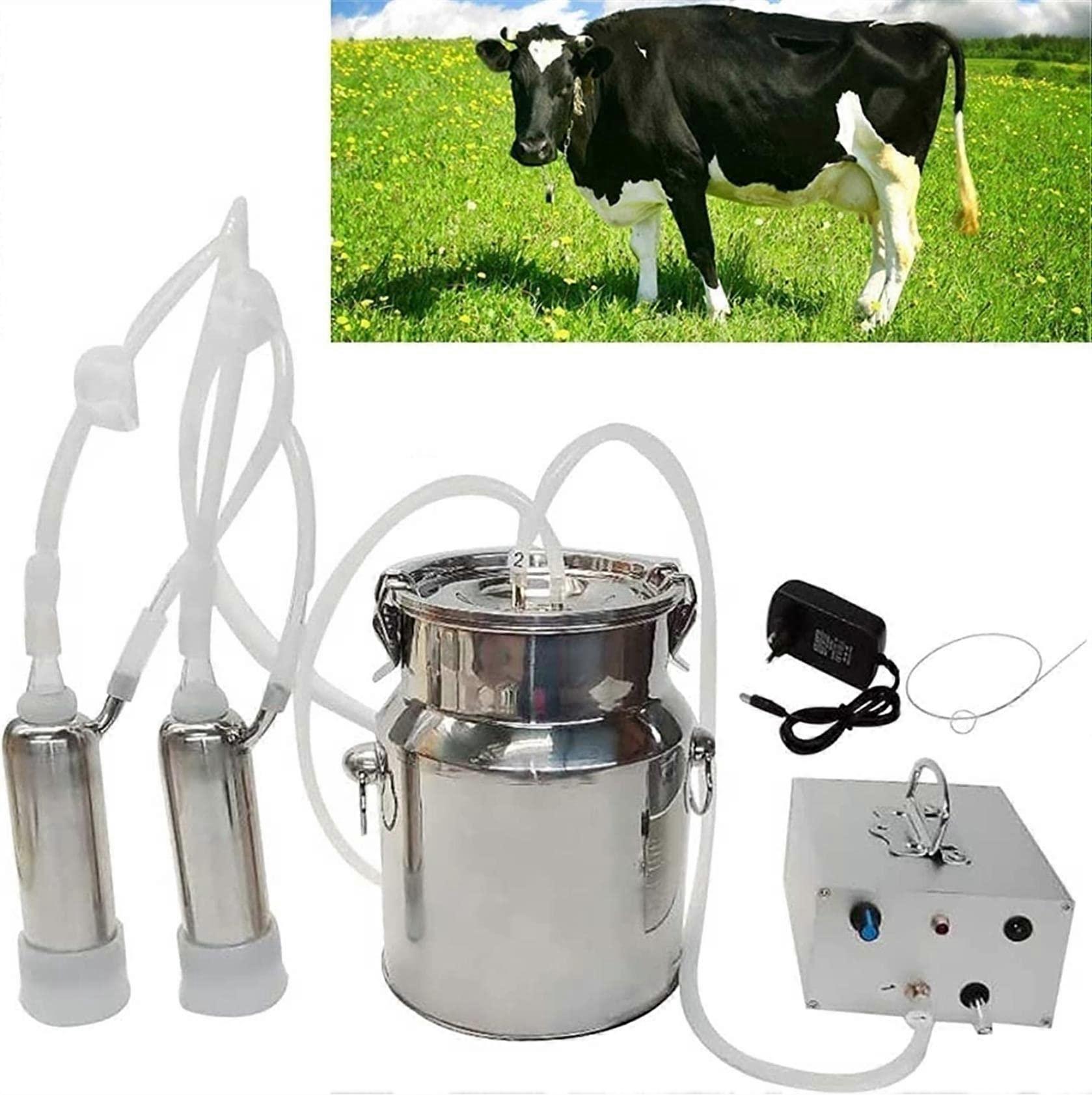 Electric Milking Machine Portable Automatic Adjustable Speed 5L for Cow