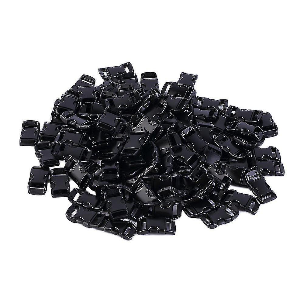 100 Pcs 3/8'' Contoured Curved Side Clip Buckles
