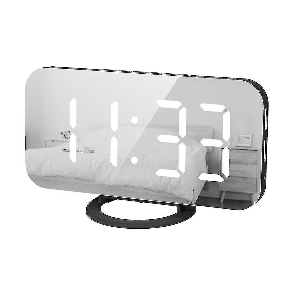 Digital Alarm Clock With Large White Font Display Compatible With Bedroom Office