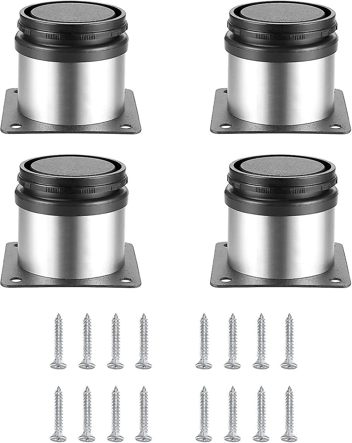 4 justerbare ben, møbelfødder i rustfrit stål