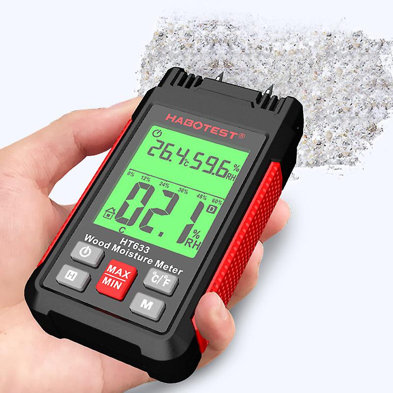 2 Pins Digital Wood Moisture Meter Wall Hygrometer Timber Damp Detector Lcd Wood Humidity Tester Cement Brick Moisture Meter