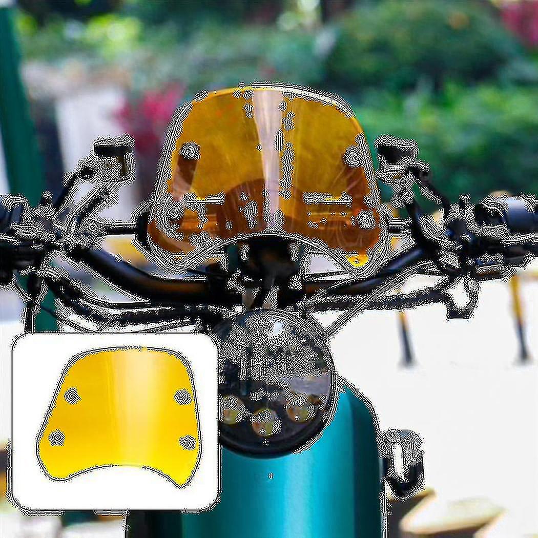 1set Motorcycle Windshield 5-7 Inch Headlight Wind Deflector Windscreen Universal For