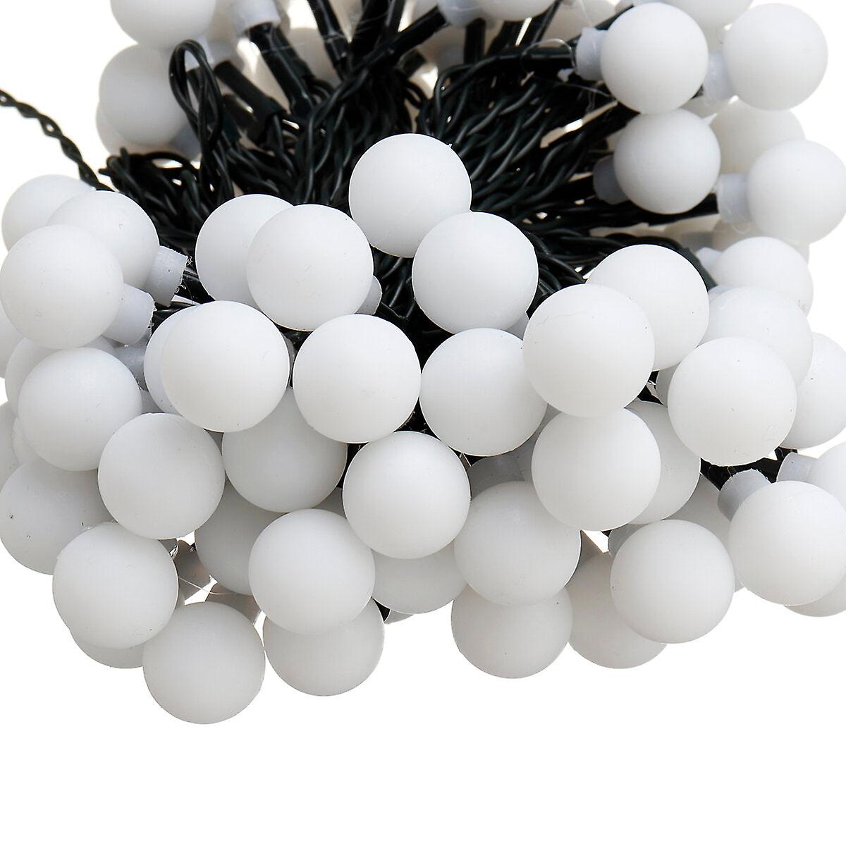 12M 100 Led Solar String Ball Lights - Waterproof Outdoor Garden Decoration, White/warm White/colorful