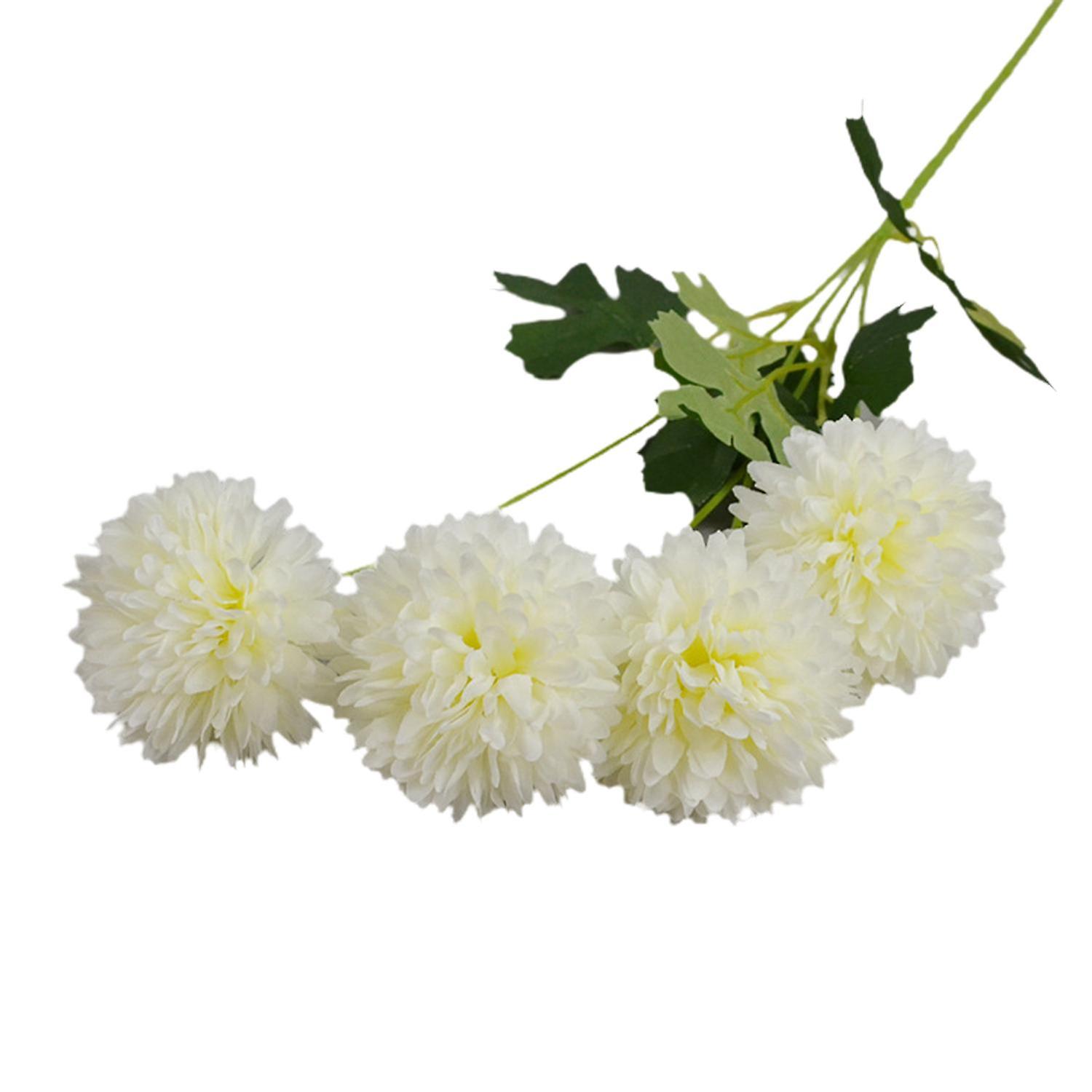 1Pc Simulation Flower Delicate DIY 4 Heads Artificial Home Decor Fake Ball Chrysanthemum for Wedding
