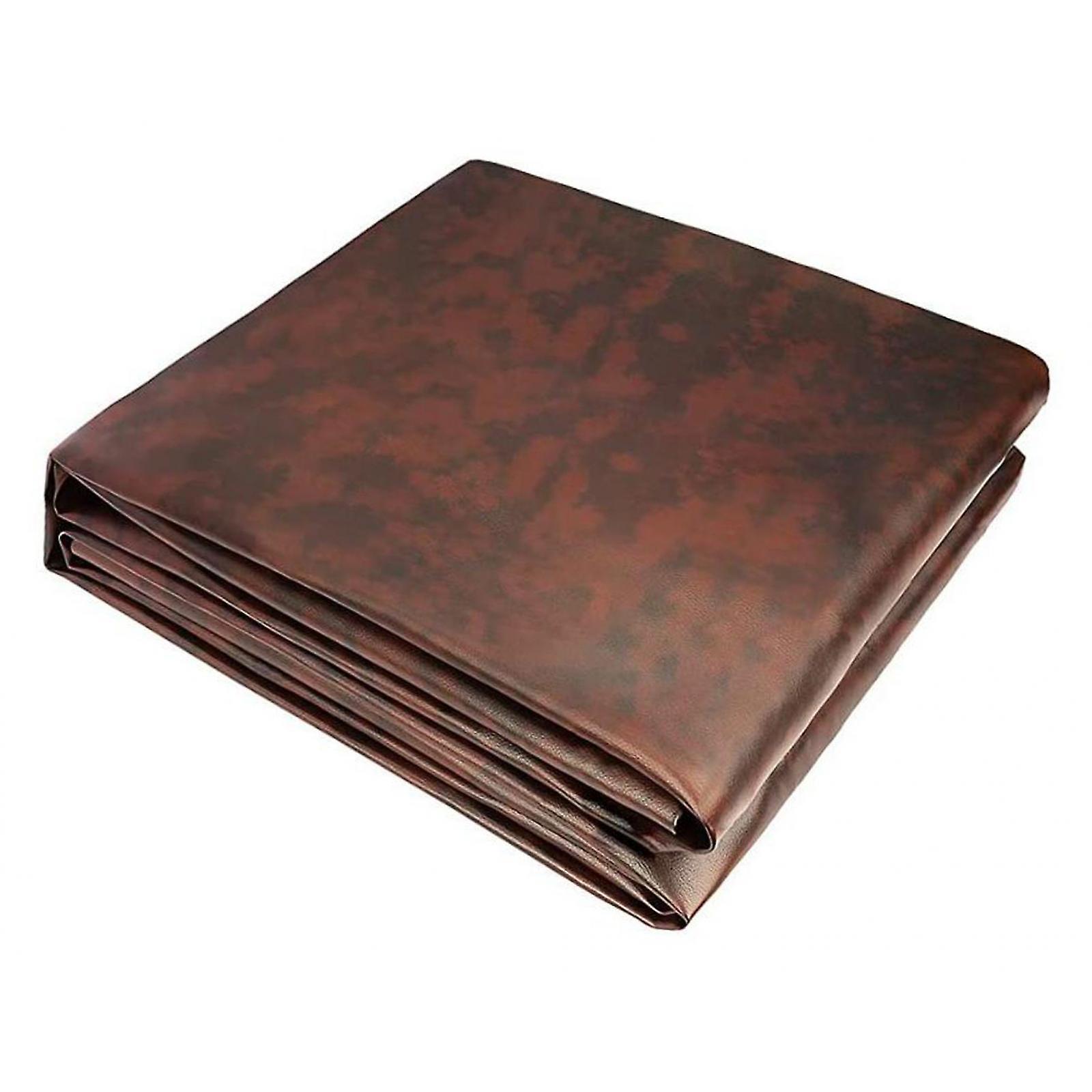Housse de table de billard Housse de table de ping-pong en cuir latex pour toutes les saisons marron 7 pieds