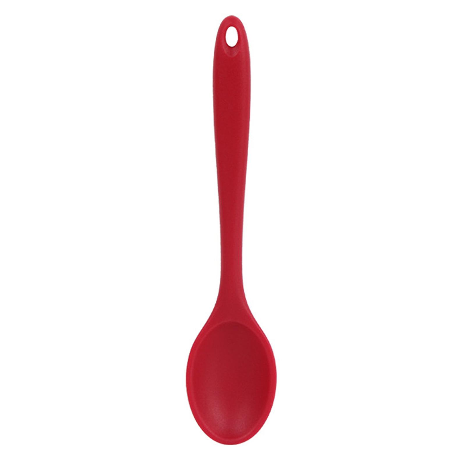 Small Food Grade Silicone Mixing Spoon Heat Resistant Silicone Basting Spoon For Stirring Mixing Tools