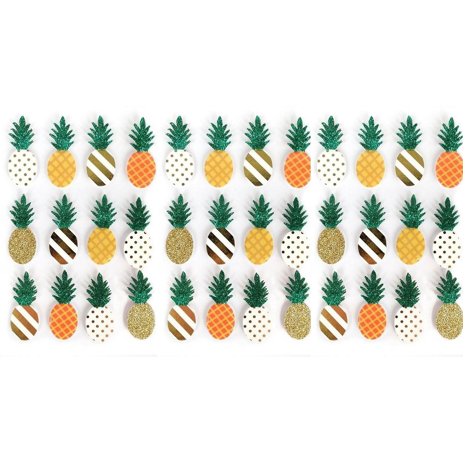 36 Pineapple 3D stickers 4.5 cm