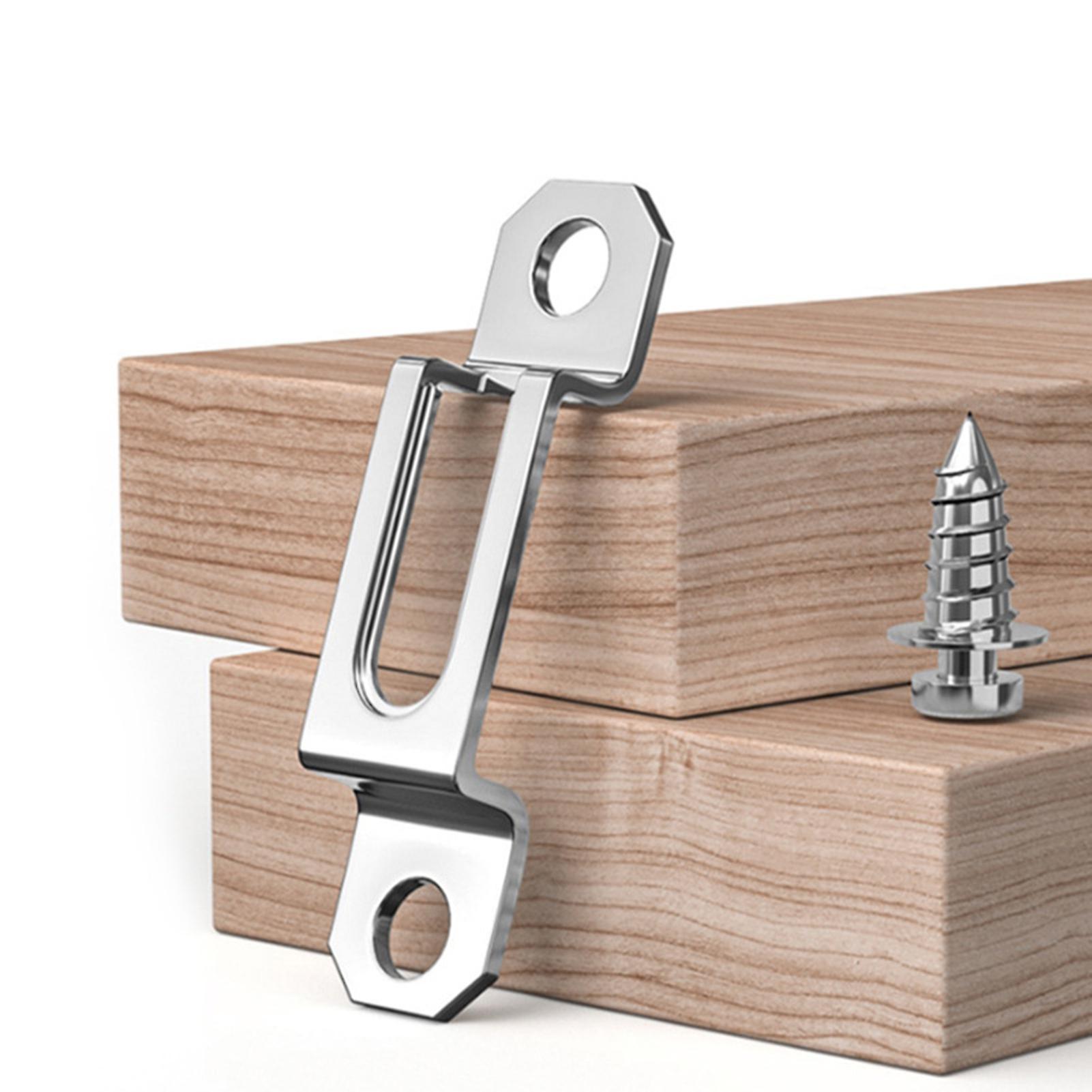 1.3 Thick Half-Through Connector Fasteners Bracket with Screw Durable Anti-Rust Cupboard Fixed Tool for Closet