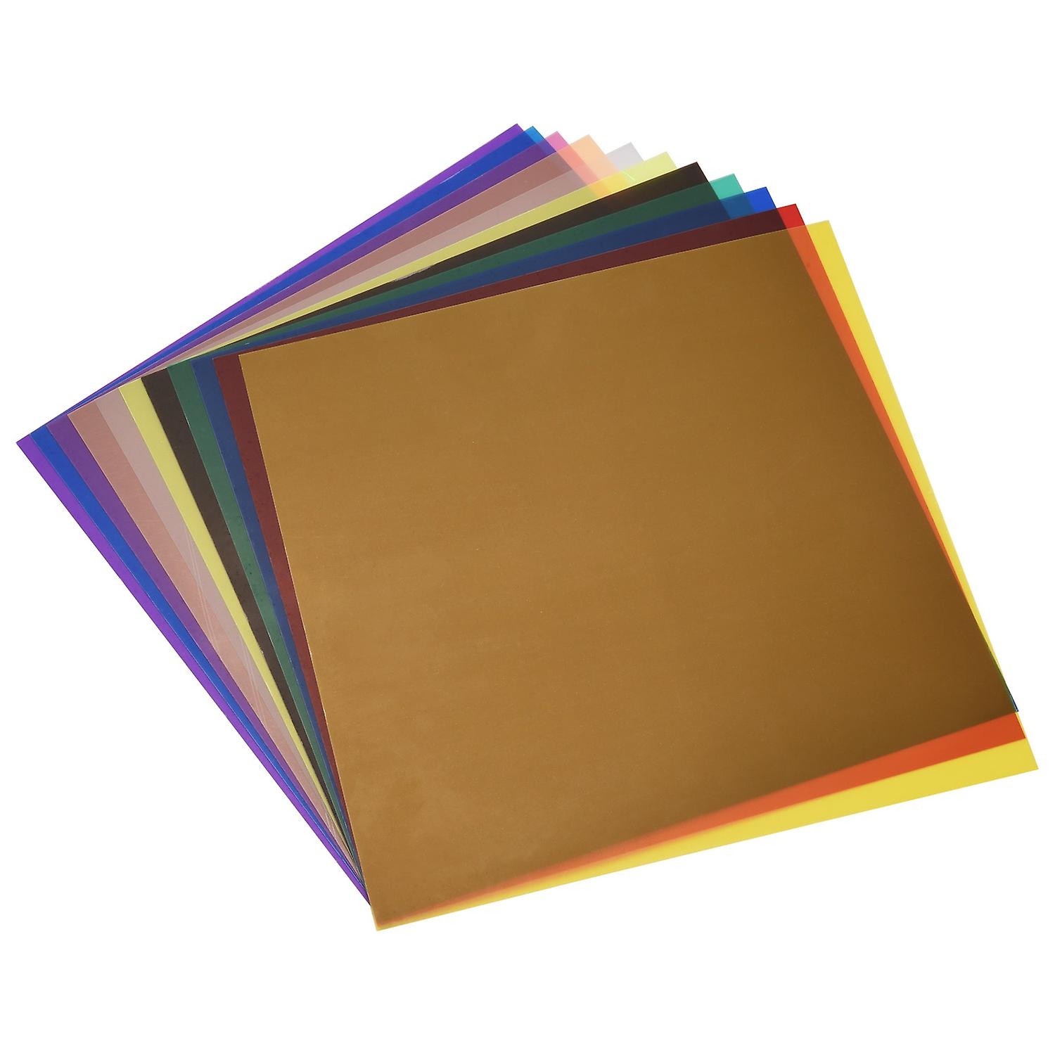 11 kleuren/reeks Transparante Filter 30 * 30cm/12 * 12 in Gekleurde Overlays Getint Correcti
