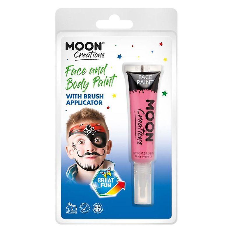 Moon Creations Face & Body Paints With Brush Applicator, 15ml Clamshell C01921