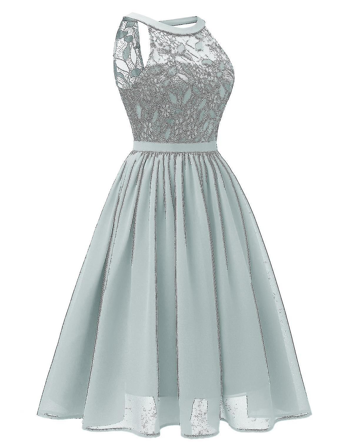 kvinner&aos;s elegant ermeløs bryllup brudepike kjole