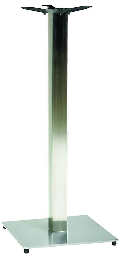 Pluto Tall Square Poseur Stainless Steel Table Base