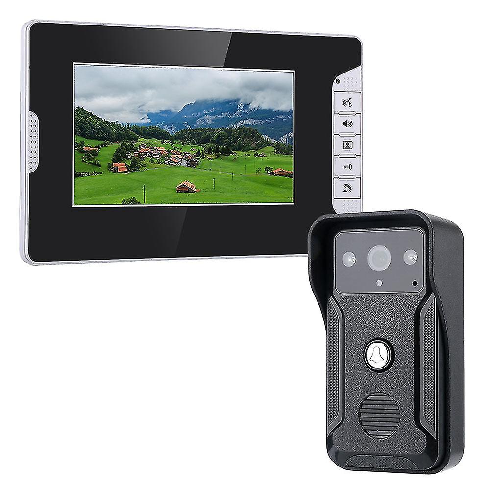 7 Inch Video Door Phone Doorbell Intercom Kit 1-camera 1-monitor Night Vision With 700tvl Camera