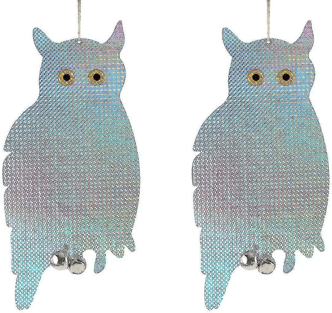 Bird Repellent Reflective Owl, Bird Repellent Pigeon Owl Shape Luminous Reflective, Set of 2 Bird Re