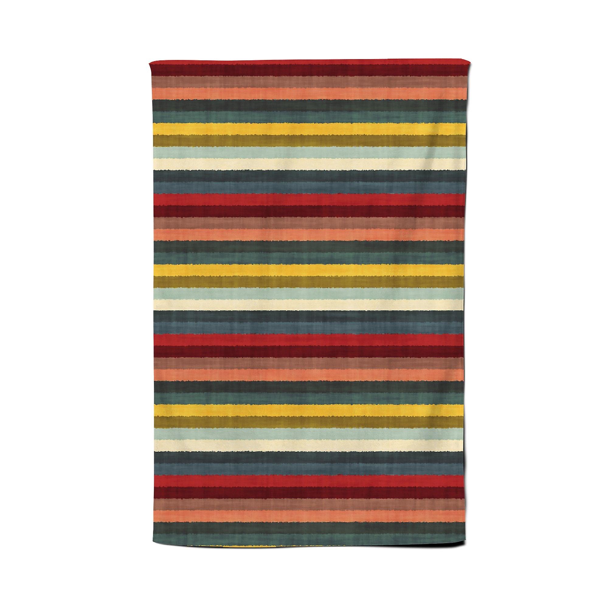 Multicolour Striped Brish Pattern Tea Towel