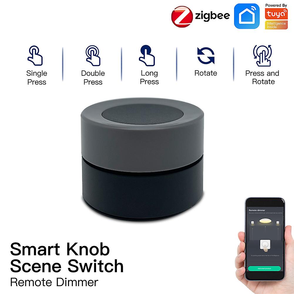 New Tuya ZigBee Smart Knob Switch Wireless Scene Switch Button Controller