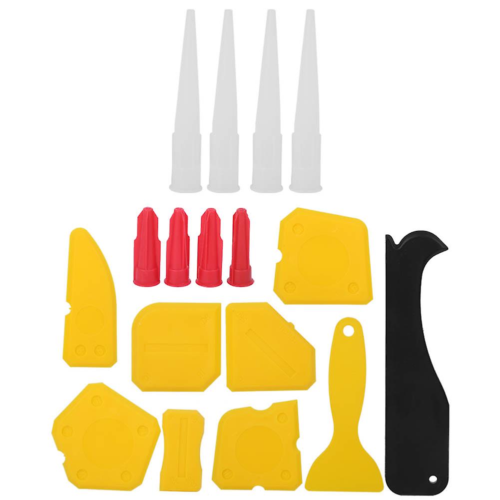 17Pcs/Set Plastic Sealant Spreader Window Caulking Scraper Glass Glue Finishing Tool Kit