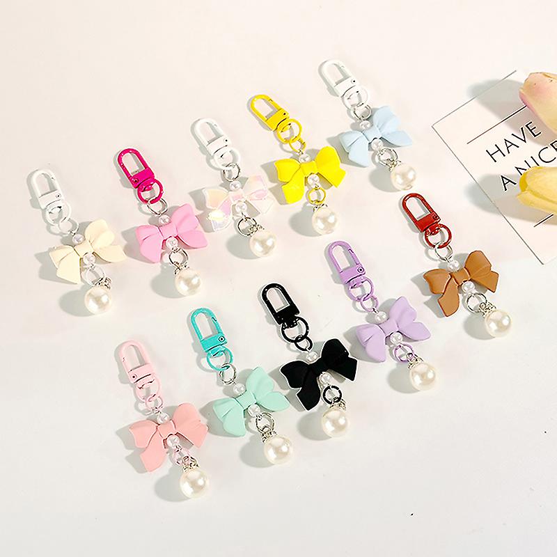 Bow Candy Color Pendant Keyring Fashion Y2K Keychain Bag Pendant Accessories