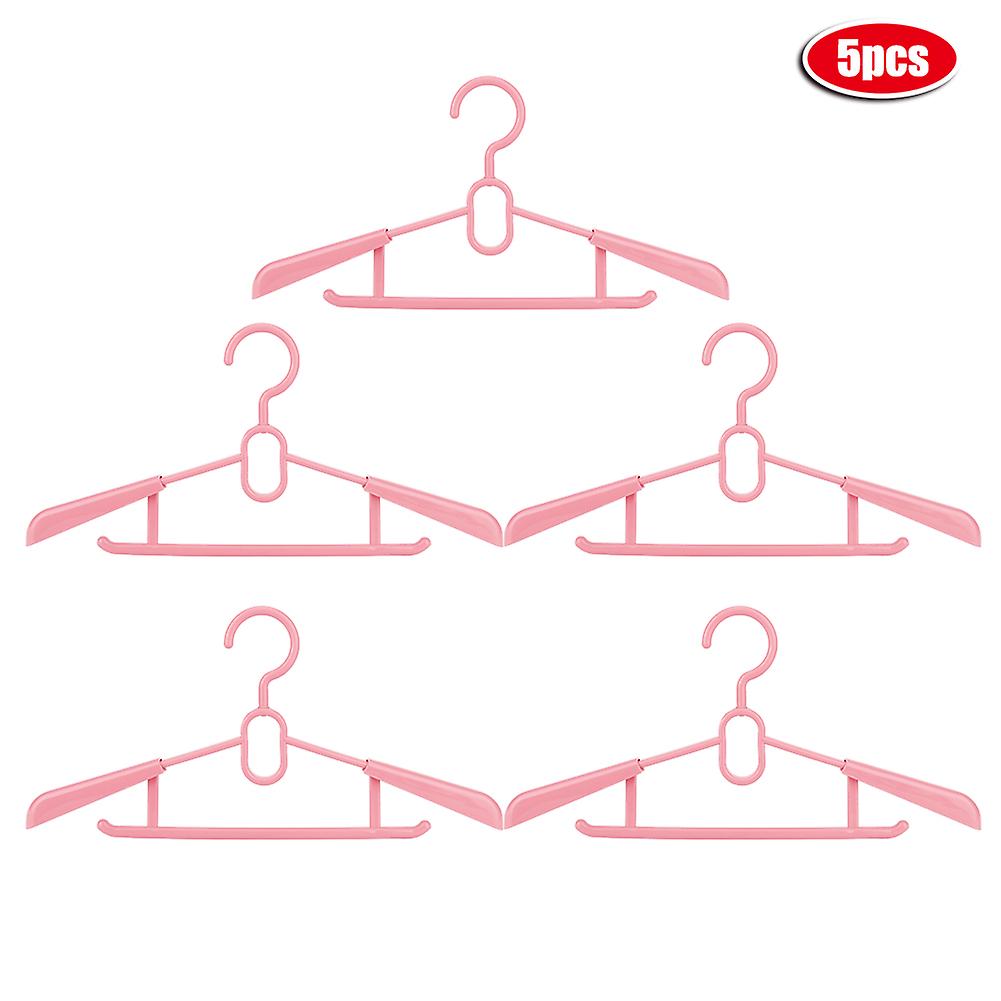 5Pcs Durable Retractable Children Clothes Hanger Clothes  Drying Rack for Home Use