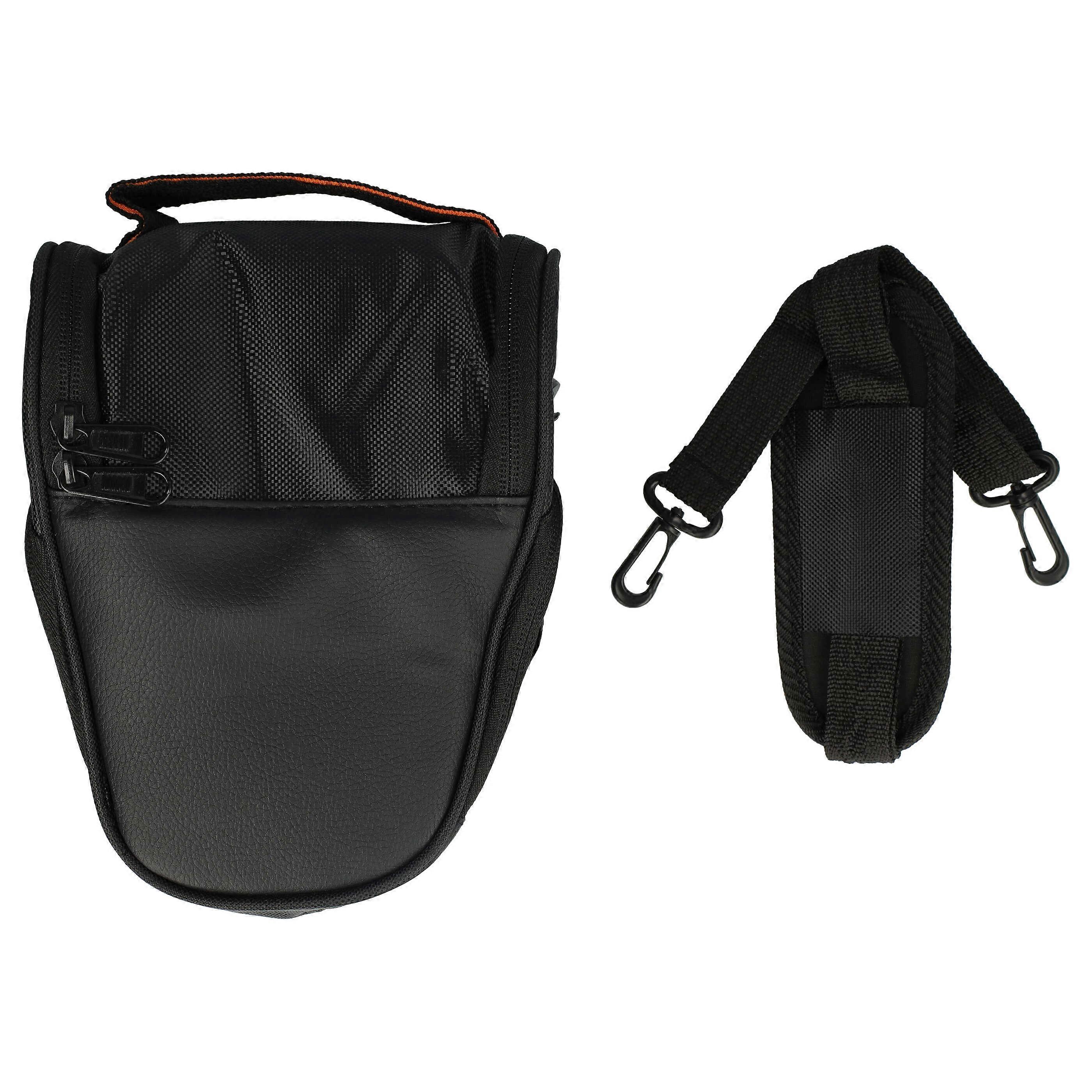Sac photo VHBW Compatible avec l’appareil photo Nikon D300, D200, D3000, D40, D3300, D50, D100, D3100, D3200 - Noir, avec bandoulière, 215 x 155 x 97 mm