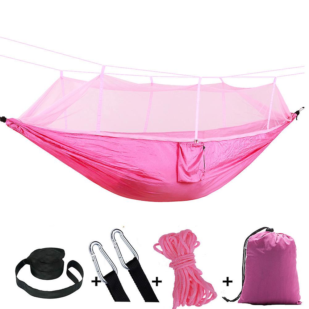 Parachute Fabric Portable Outdoor Camping Hammock With Mosquito Net Hanging Swing Sleeping Bed Tree Tent
