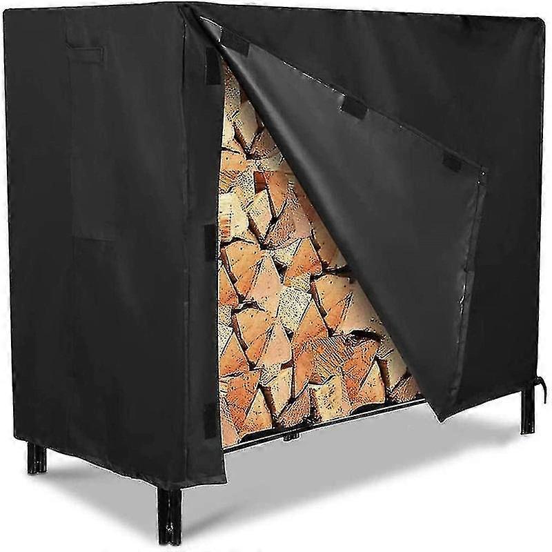 رف سجل الحطب 4ft مع غطاء حامل سجل خارجي ذو سعة كبيرة مع غطاء سجل أكسفورد مقاوم للماء 210d مقاوم للعوامل الجوية يو