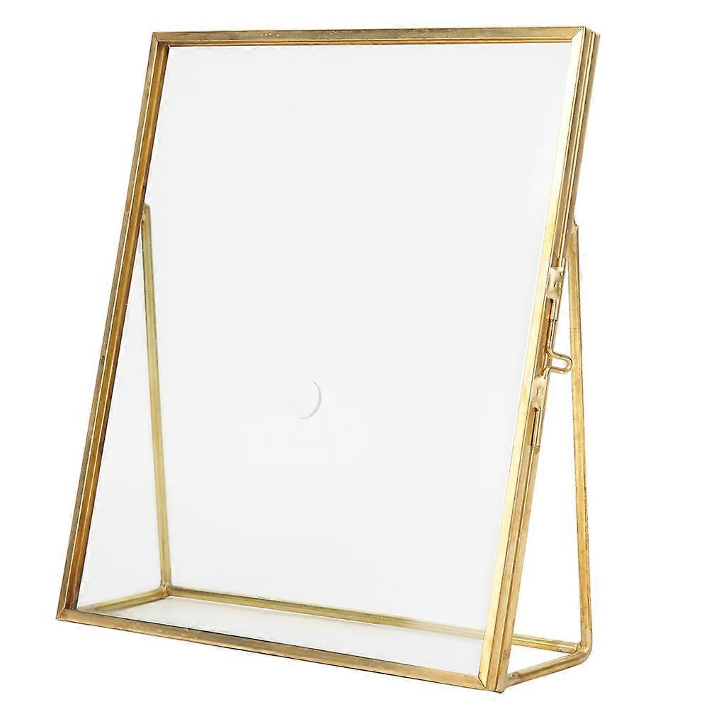14x16x4.7cm Simple Style Geometric Glass Plant Specimen Holder Display Frame with Bracket NO.4783
