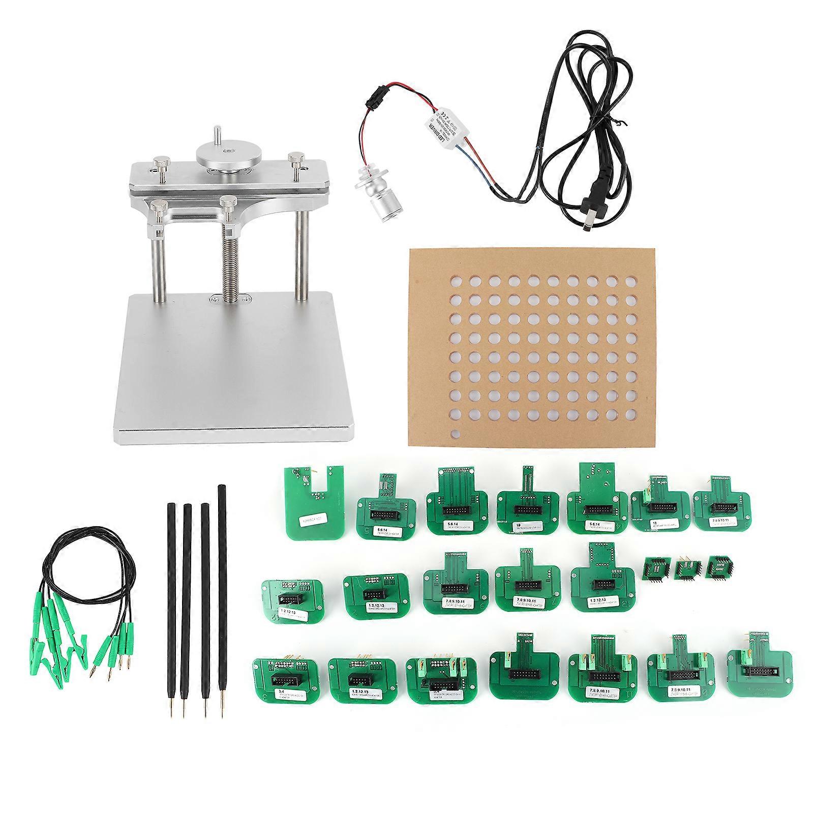 LED BDM Frame BDM100 ECU Programmer Car Diagnostic with 4 Probe Pens 22pcs Adapters US Plug 110~240V E2U011