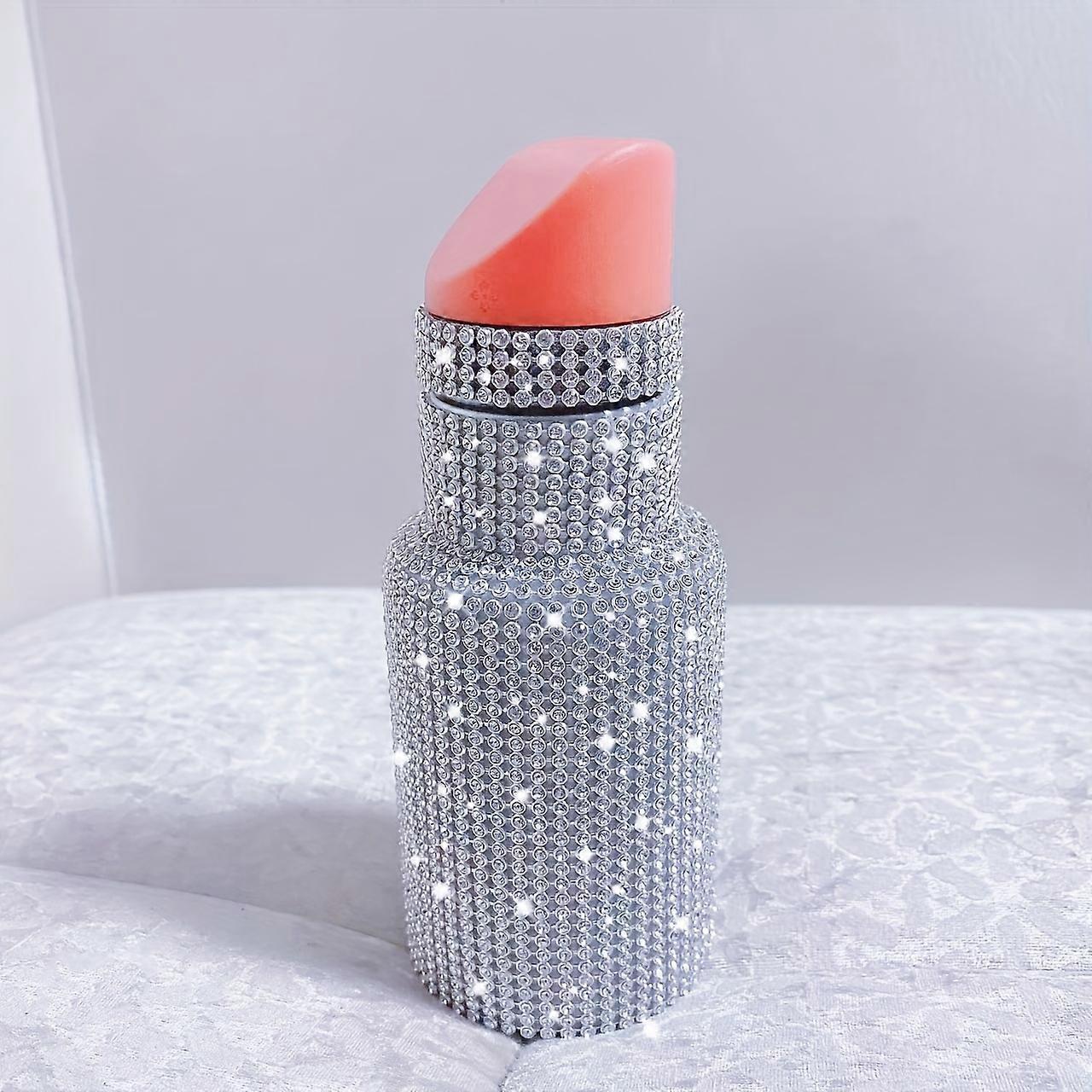 Lipstick Design Studded Vacuum Flask, 200ml/6.7oz Μονωμένα μπουκάλια νερού από ανοξείδωτο ατσάλι, θερμικά κύπελλα ταξιδιού, για ζεστά και κρύα ροφήματα, Summer Win