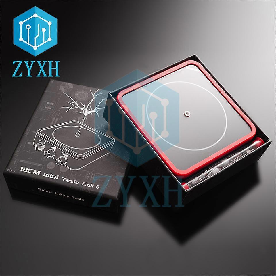 Voltage Pulse Generator Portable Audio Tesla Coil 8cm Mini Bluetooth-compatible Music Tesla Coil Flat-panel Lightning Arc