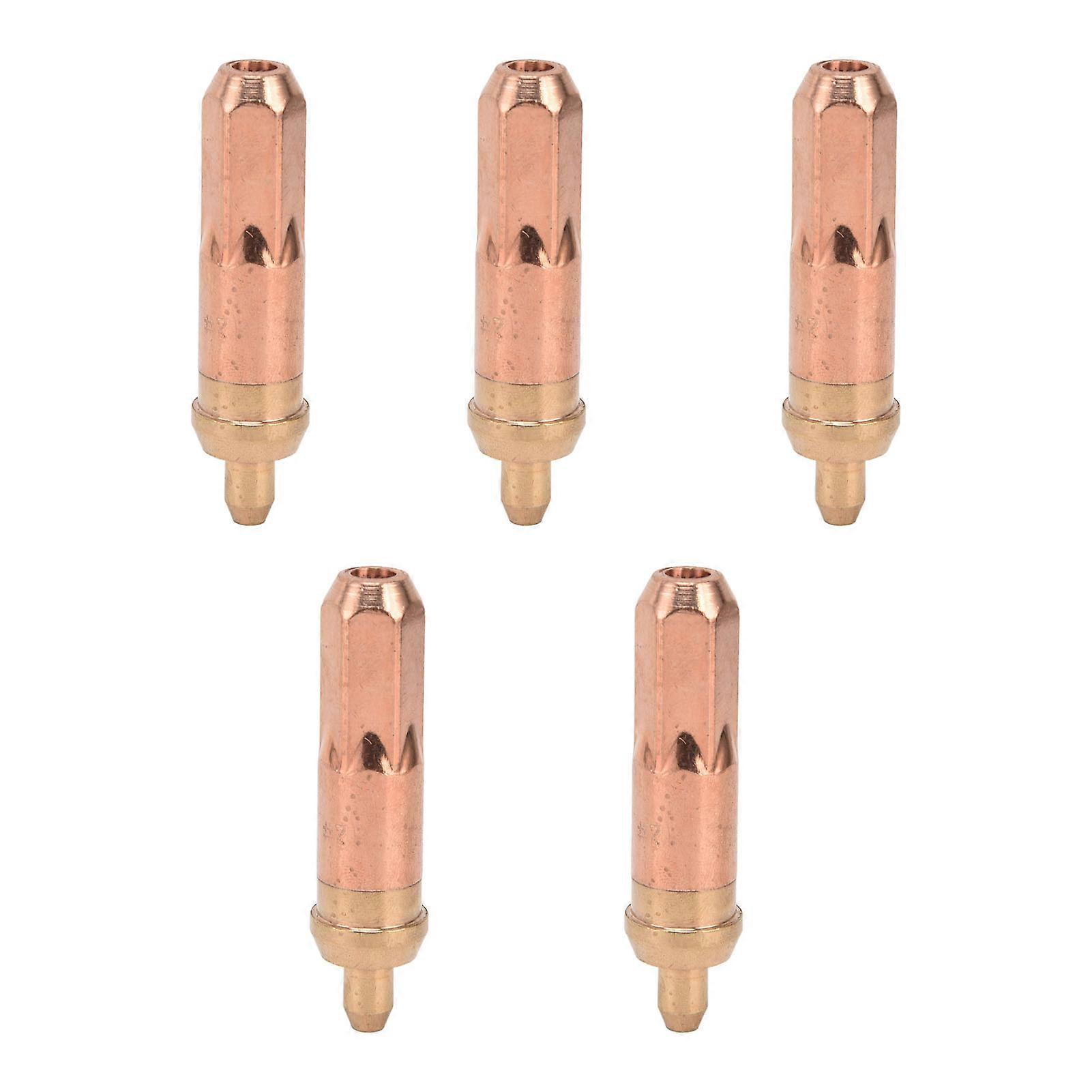 5Pcs Propane Cutting Tips Brass Copper Welding Nozzles for Torch High Concentricity 2#