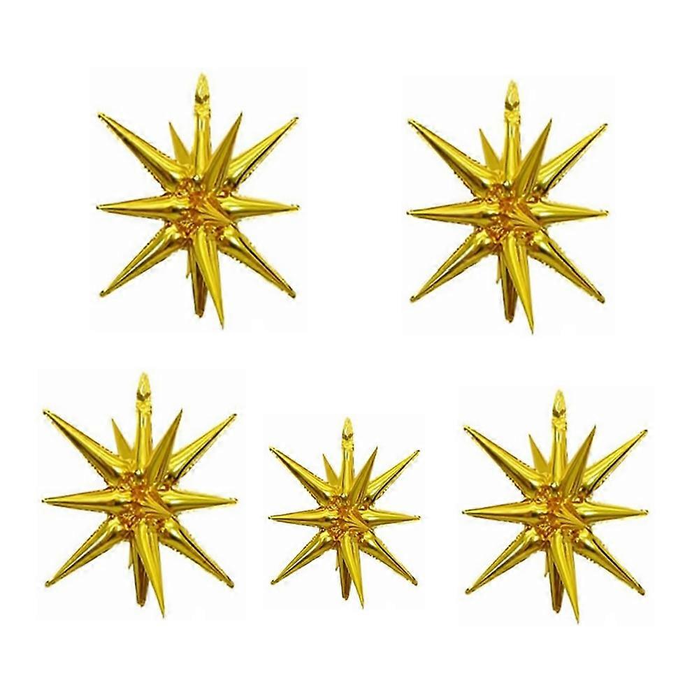 Vakuum - 5st22 tum i ett stycke exploderande stjärna ballong guldfärgad