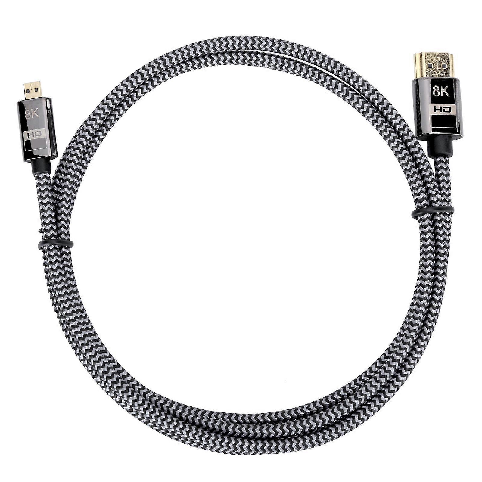 Micro Cable Conversion HDMI to HDMI HD Video Braided Net Computer Connection Accessories1 Meter