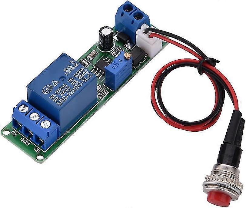 DC 12V Timer Switch Module High Precision Adjustable Delay Relay Module Time Range 1-10 Seconds