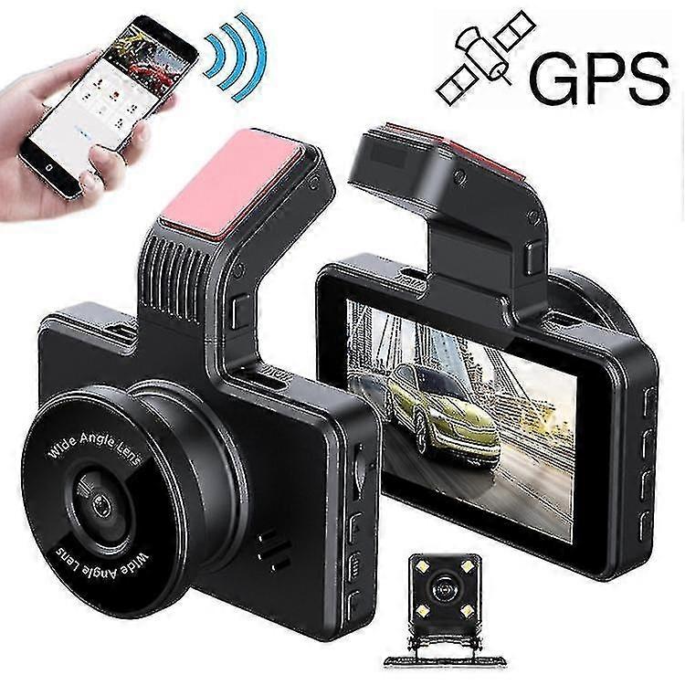 D903 3 pollici auto ultra hd registratore di guida, doppia registrazione + gps + wifi + gravità monitor di parcheggio