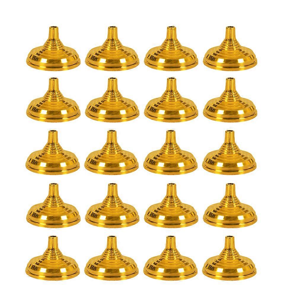 20pcs Gold Plated Plastic Flag Bracket Holder Creative Flag Pole Holder Flagpole Base Flag Fixed Base (Round Shaped Golden)